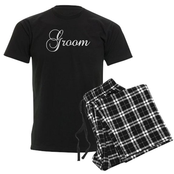 CafePress - Groom Dark Pajamas - Men's Dark Pajamas
