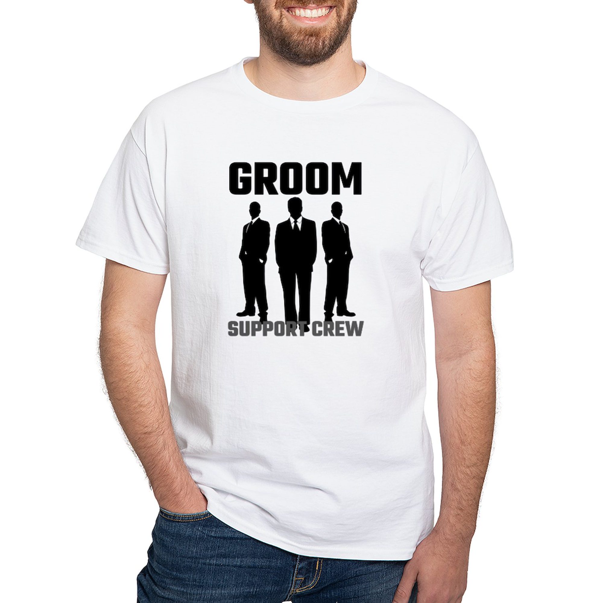 CafePress - Groom Support Crew T Shirt - Men's Classic T-Shirts - image 1 of 4