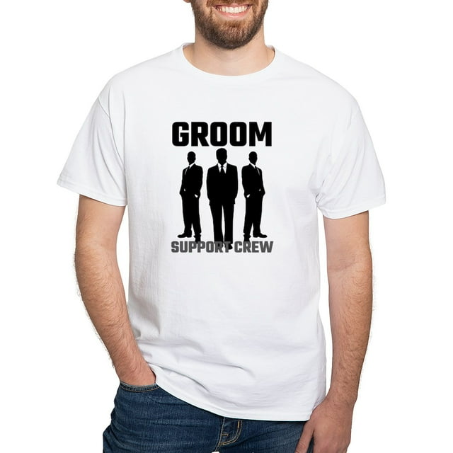 CafePress - Groom Support Crew T Shirt - Men's Classic T-Shirts