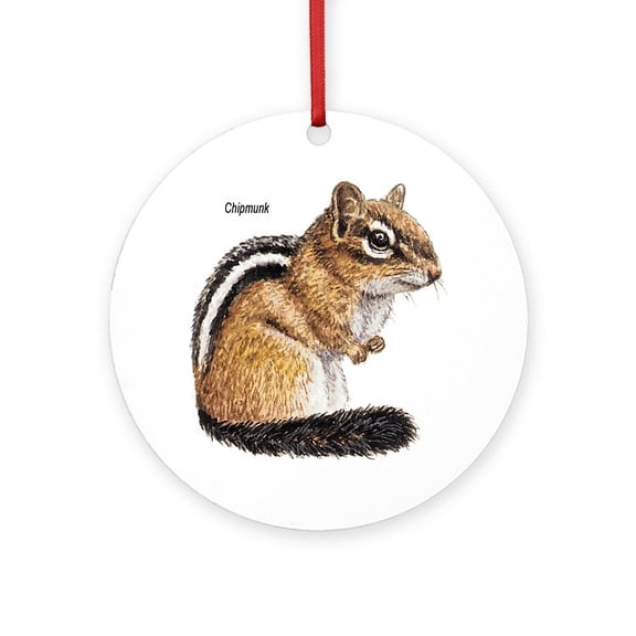 CafePress - Ground Squirrel Chipmunk Keepsake (Round) -  Round Wood Ornament 4"