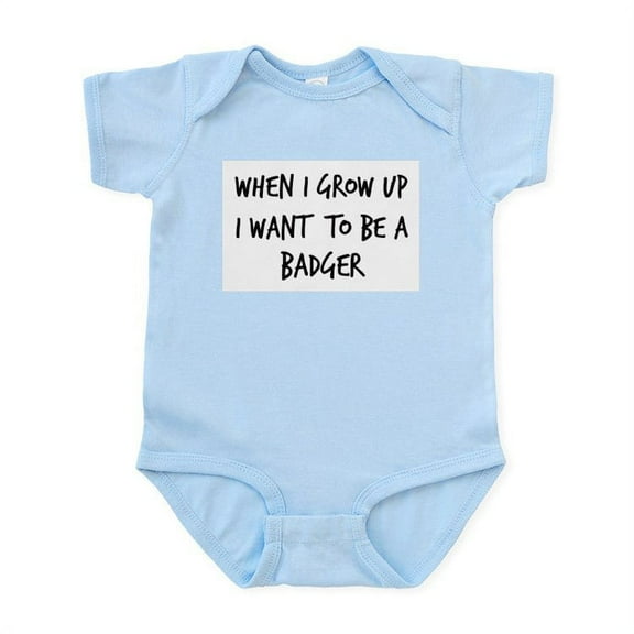 CafePress - Grow Up Badger Infant Bodysuit - Baby Light Bodysuit, Size Newborn - 24 Months