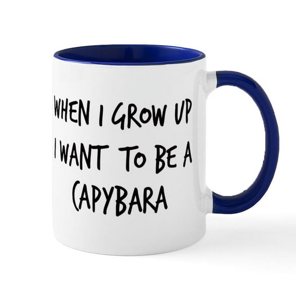 CafePress - Grow Up Capybara Mug - 11 oz Ceramic Mug - Novelty Coffee Tea Cup