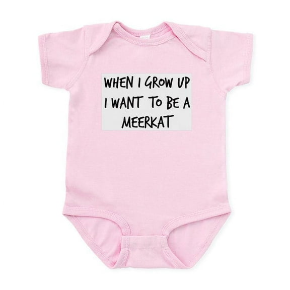 CafePress - Grow Up Meerkat Infant Bodysuit - Baby Light Bodysuit, Size Newborn - 24 Months