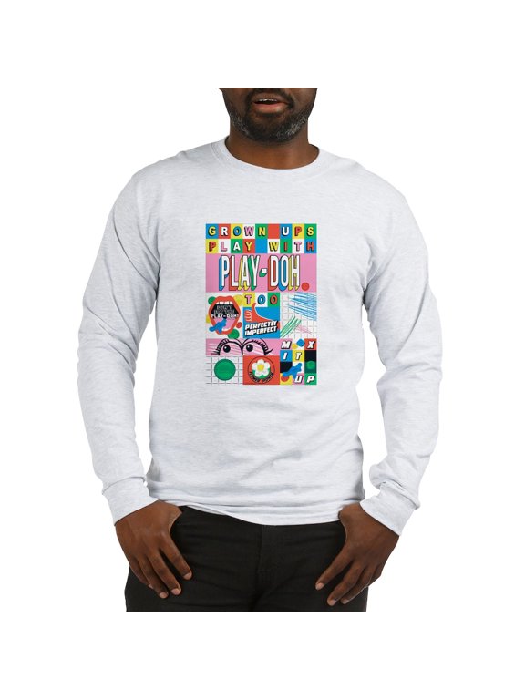 - Grown Ups Play With Play Doh Long Sleeve T Shirt - Unisex Cotton Long Sleeve T-Shirt