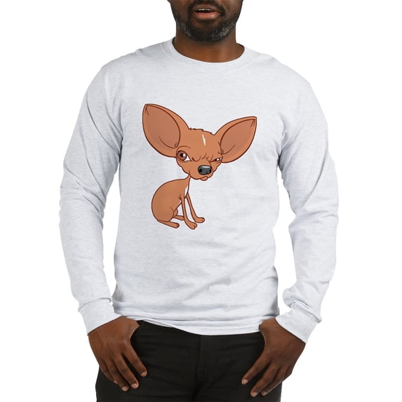 CafePress - Grumpy Chihuahua Long Sleeve T Shirt - Unisex Cotton Long Sleeve T-Shirt