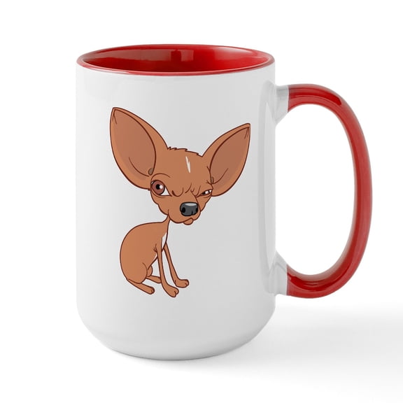 CafePress - Grumpy Chihuahua Mug - 15 oz Ceramic Large White Novelty Mug