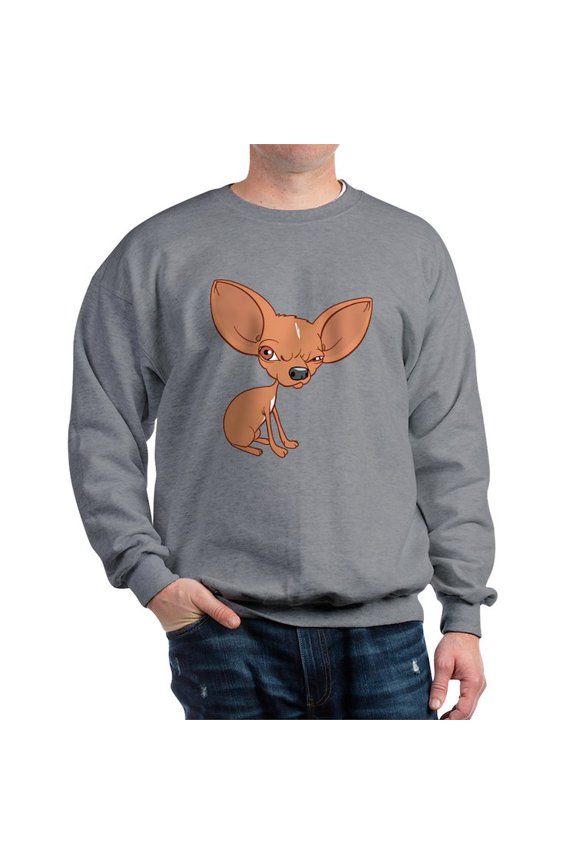 - Grumpy Chihuahua Sweatshirt - Crew Neck Sweatshirt