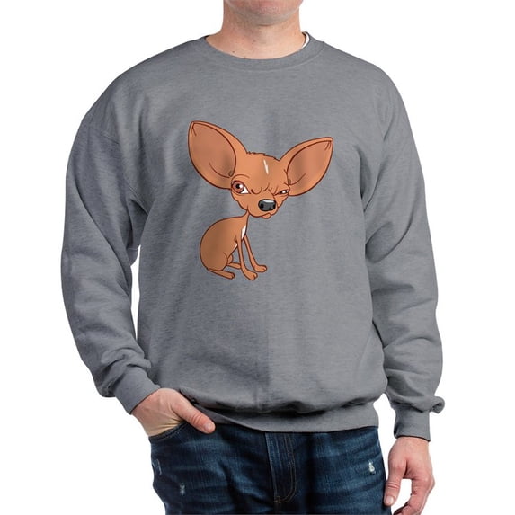 CafePress - Grumpy Chihuahua Sweatshirt - Crew Neck Sweatshirt