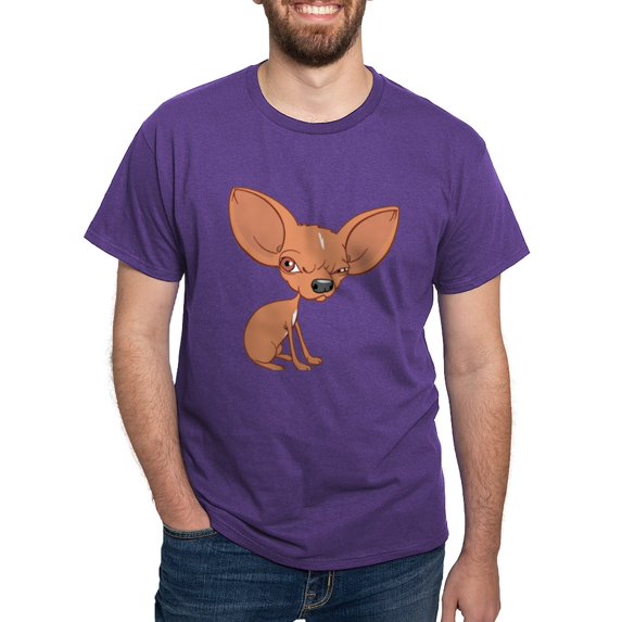 CafePress - Grumpy Chihuahua T Shirt - Men's Classic Graphic Cotton T-Shirt