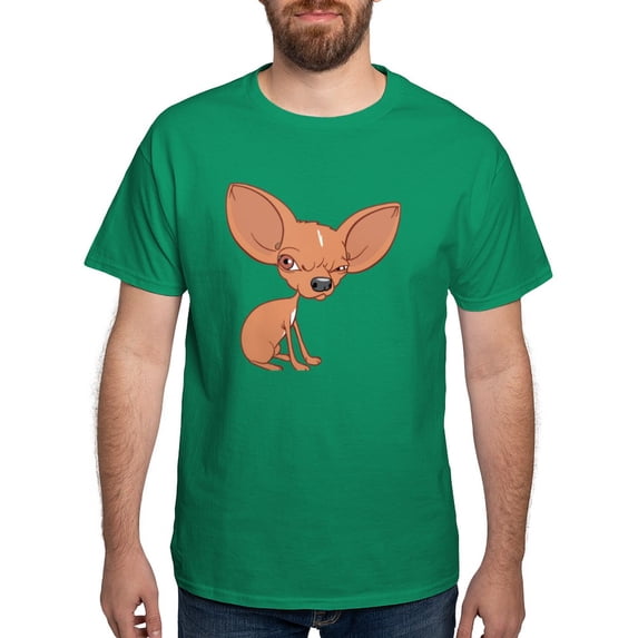 CafePress - Grumpy Chihuahua T Shirt - Men's Classic Graphic Cotton T-Shirt