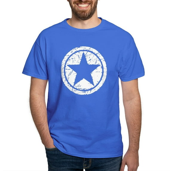 CafePress - Grunge Star Dark T Shirt - Men's Classic Graphic Cotton T-Shirt