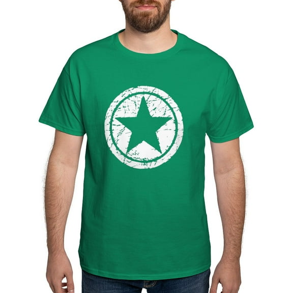 CafePress - Grunge Star Dark T Shirt - Men's Classic Graphic Cotton T-Shirt