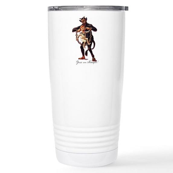 CafePress - Gruss Vom (Greetings From) Krampus Travel Mug - Insulated Stainless Steel Travel Tumbler 20 oz.