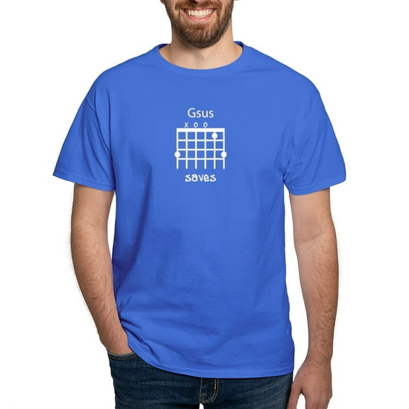 CafePress - Gsus (Jesus) Saves Dark T Shirt - Men's Classic Graphic Cotton T-Shirt