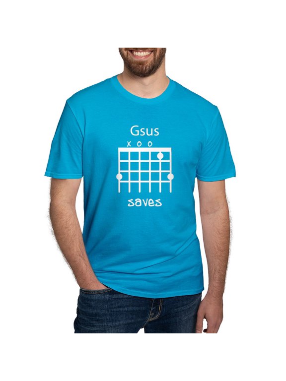 - Gsus Saves Men's Fitted T Shirt (Dark) - Men's Fitted T-Shirt