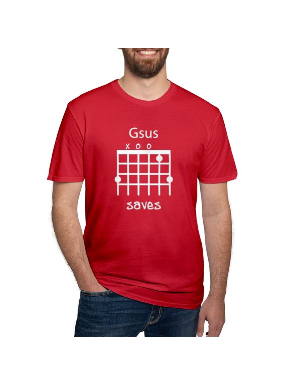 - Gsus Saves Men's Fitted T Shirt (Dark) - Men's Fitted T-Shirt