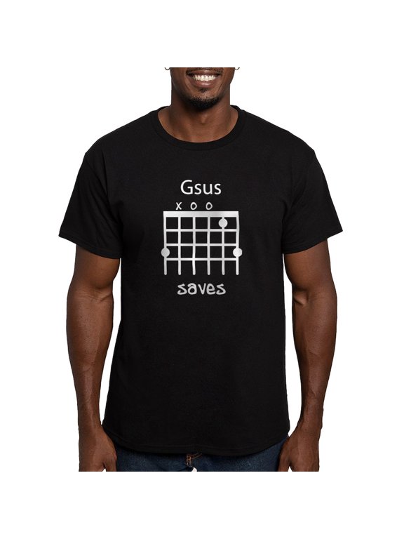 - Gsus Saves Men's Fitted T Shirt (Dark) - Men's Fitted T-Shirt