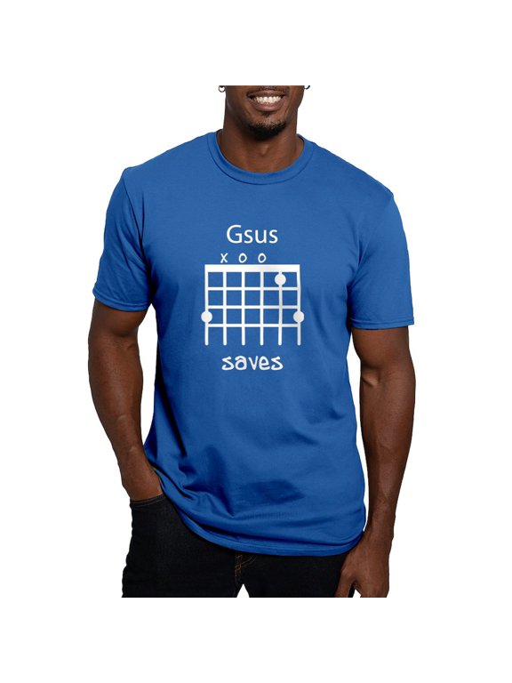 - Gsus Saves Men's Fitted T Shirt (Dark) - Men's Fitted T-Shirt