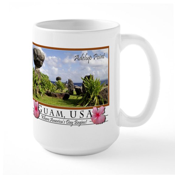 CafePress - Guam Large Mug - 15 oz Ceramic Large White Novelty Mug