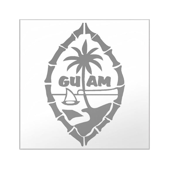 CafePress - Guam Seal Square Sticker 3 X 3 - Square Sticker 3" x 3"