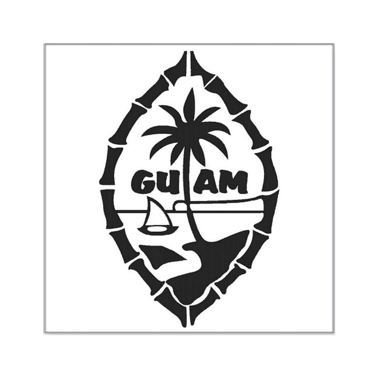 CafePress - Guam Seal Square Sticker 3 X 3 - Square Sticker 3