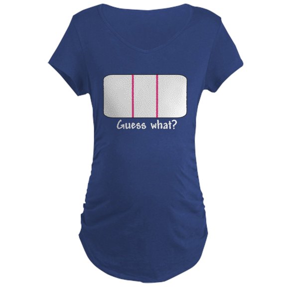 CafePress - Guess What? (Pregnant!) Maternity Dark T Shirt - Maternity Dark T-Shirt