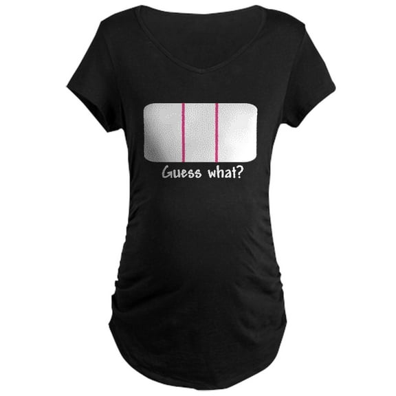 CafePress - Guess What? (Pregnant!) Maternity Dark T Shirt - Maternity Dark T-Shirt