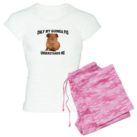 CafePress - Guinea Pig Women's Light Pajamas - Women's Short Sleeve Print T-Shirt and Pants Light Cotton Pajama Set