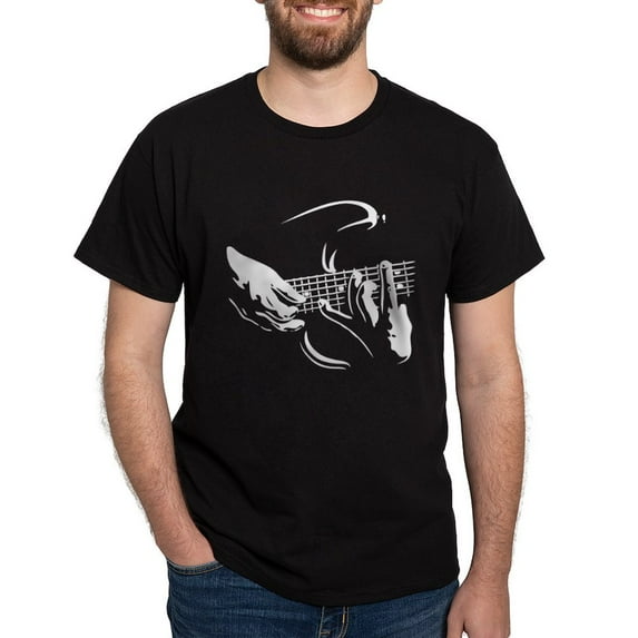 CafePress - Guitar Hands Dark T Shirt - Men's Classic Graphic Cotton T-Shirt