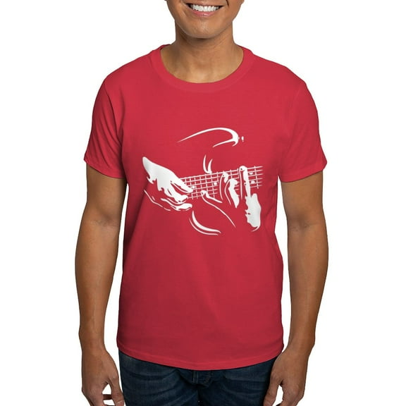 CafePress - Guitar Hands Dark T Shirt - Men's Classic Graphic Cotton T-Shirt