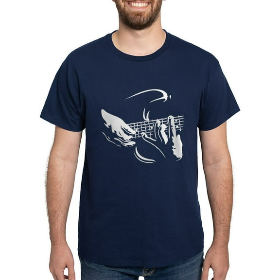 CafePress - Guitar Hands Dark T Shirt - Men's Classic Graphic Cotton T-Shirt