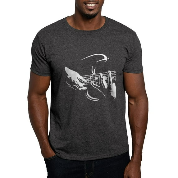 CafePress - Guitar Hands Dark T Shirt - Men's Classic Graphic Cotton T-Shirt