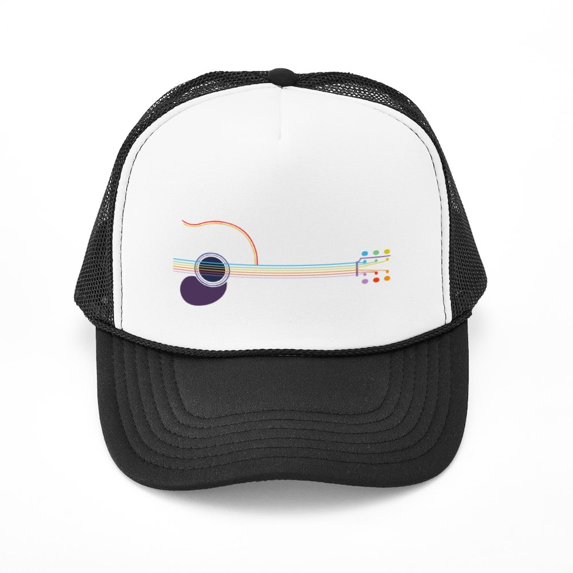 CafePress - Guitar Popline T - Adjustable Unisex Printed Trucker Hat with Mesh Back