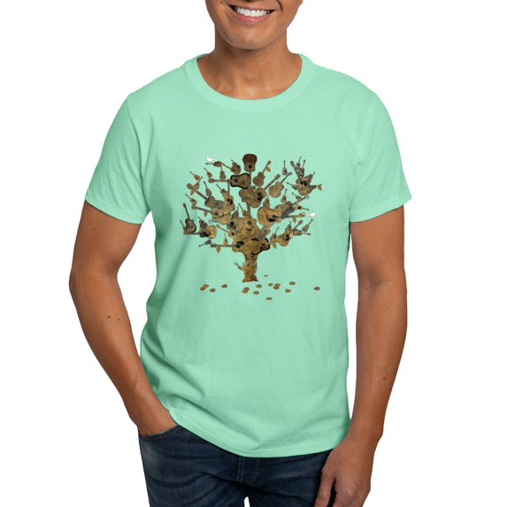 CafePress - Guitar Tree Dark T Shirt - Men's Classic Graphic Cotton T-Shirt
