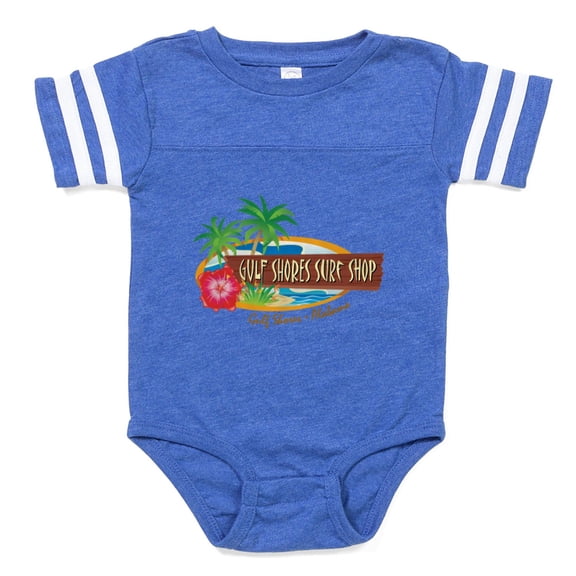 CafePress - Gulfshoressurfshop - Cute Infant Baby Football Bodysuit