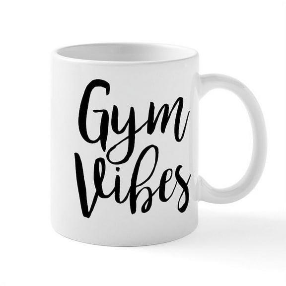 CafePress - Gym Vibes - 11 oz Ceramic Mug - Novelty Coffee Tea Cup