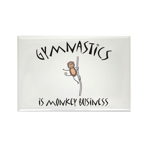 CafePress - Gymnastics MONKEY Is Monkey Business (04 04 - Rectangle Magnet, 2"x3" Refrigerator Magnet