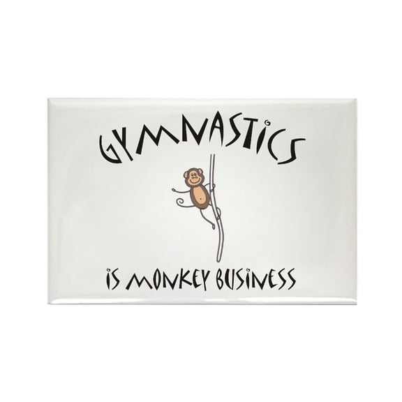 CafePress - Gymnastics MONKEY Is Monkey Business (04 04 - Rectangle Magnet, 2"x3" Refrigerator Magnet