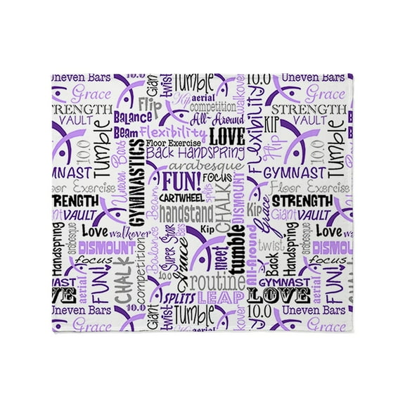 CafePress - Gymnastics Messenger Bag Throw Blanket - Soft Fleece Throw Blanket, 50"x60" for All Ages