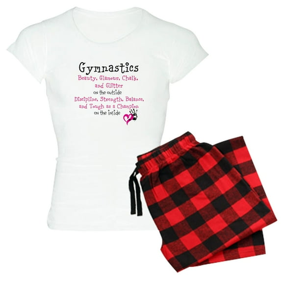 CafePress - Gymnastics Women's Light Pajamas - Women's Short Sleeve Print T-Shirt and Pants Light Cotton Pajama Set