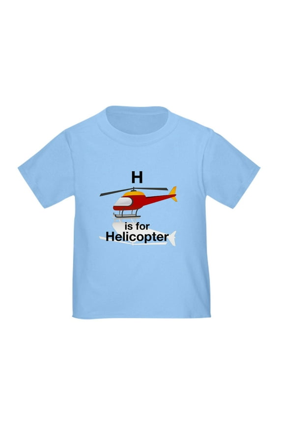 - H Is For Helicopter Toddler T Shirt - Cute Toddler T-Shirt, 100% Cotton