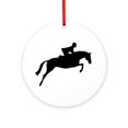 thumbnail image 1 of CafePress - H/J Horse & Rider -  Round Wood Ornament 4", 1 of 2