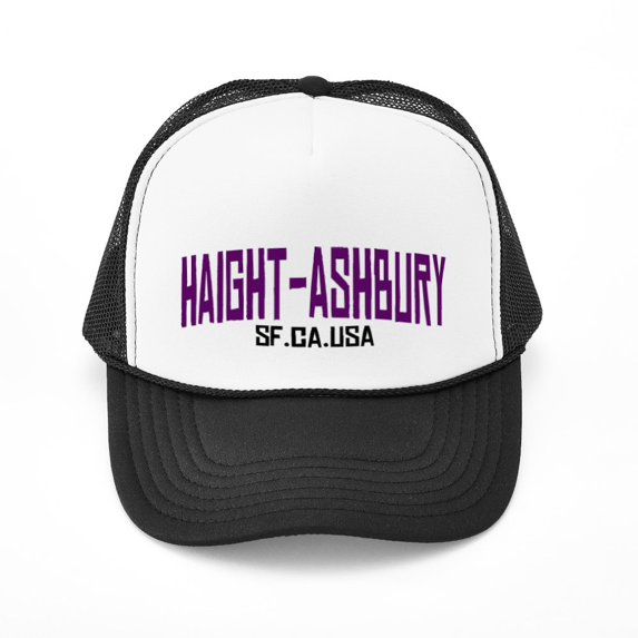 CafePress - HAIGHT ASHBURY SF - Adjustable Unisex Printed Trucker Hat with Mesh Back
