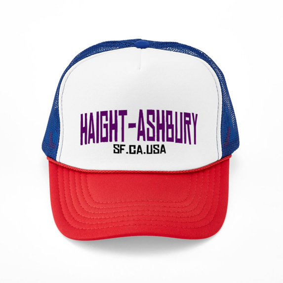 CafePress - HAIGHT ASHBURY SF - Adjustable Unisex Printed Trucker Hat with Mesh Back