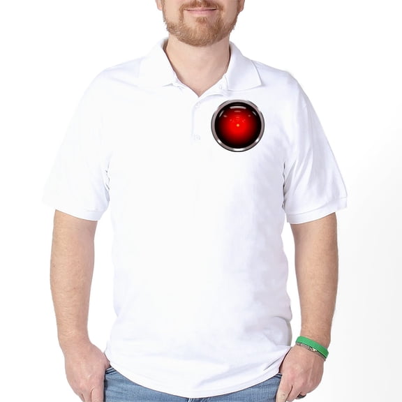 CafePress - HAL 9000 Eye Golf Shirt - Golf Shirt, Pique Knit Golf Polo