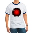 thumbnail image 1 of CafePress - HAL 9000 Eye Ringer T - 100% Cotton Ringed T-Shirt, 1 of 4