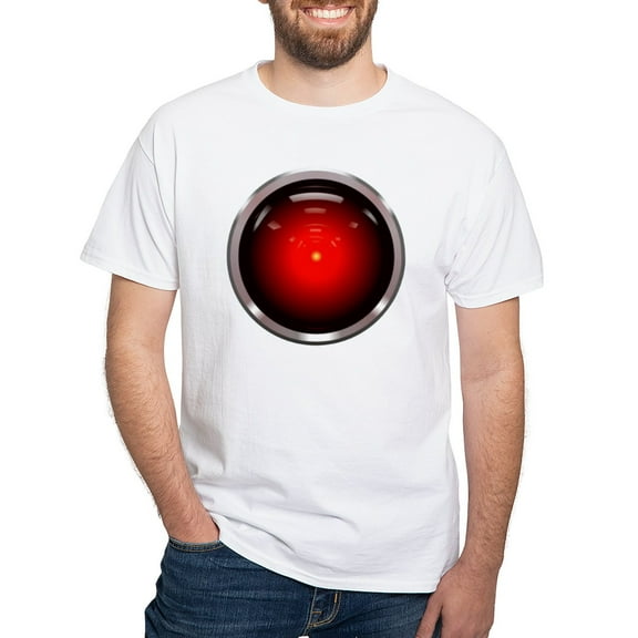 CafePress - HAL 9000 Eye White T Shirt - Men's White Classic Cotton T-Shirts