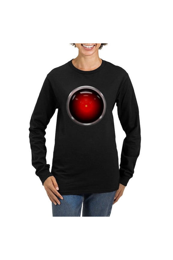 - HAL 9000 Eye Women's Long Sleeve Dark T Shirt - Women's Long Sleeve Graphic Tee Casual Fit