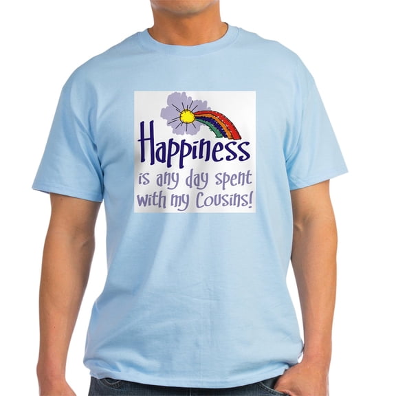 CafePress - HAPPINESS IS DAY W/ MY COUSINS Light T Shirt - Men's Classic Graphic T-Shirt