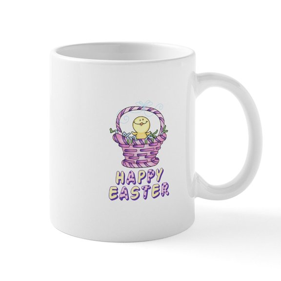 CafePress - HAPPY EASTER Mugs - 11 oz Ceramic Mug - Novelty Coffee Tea Cup